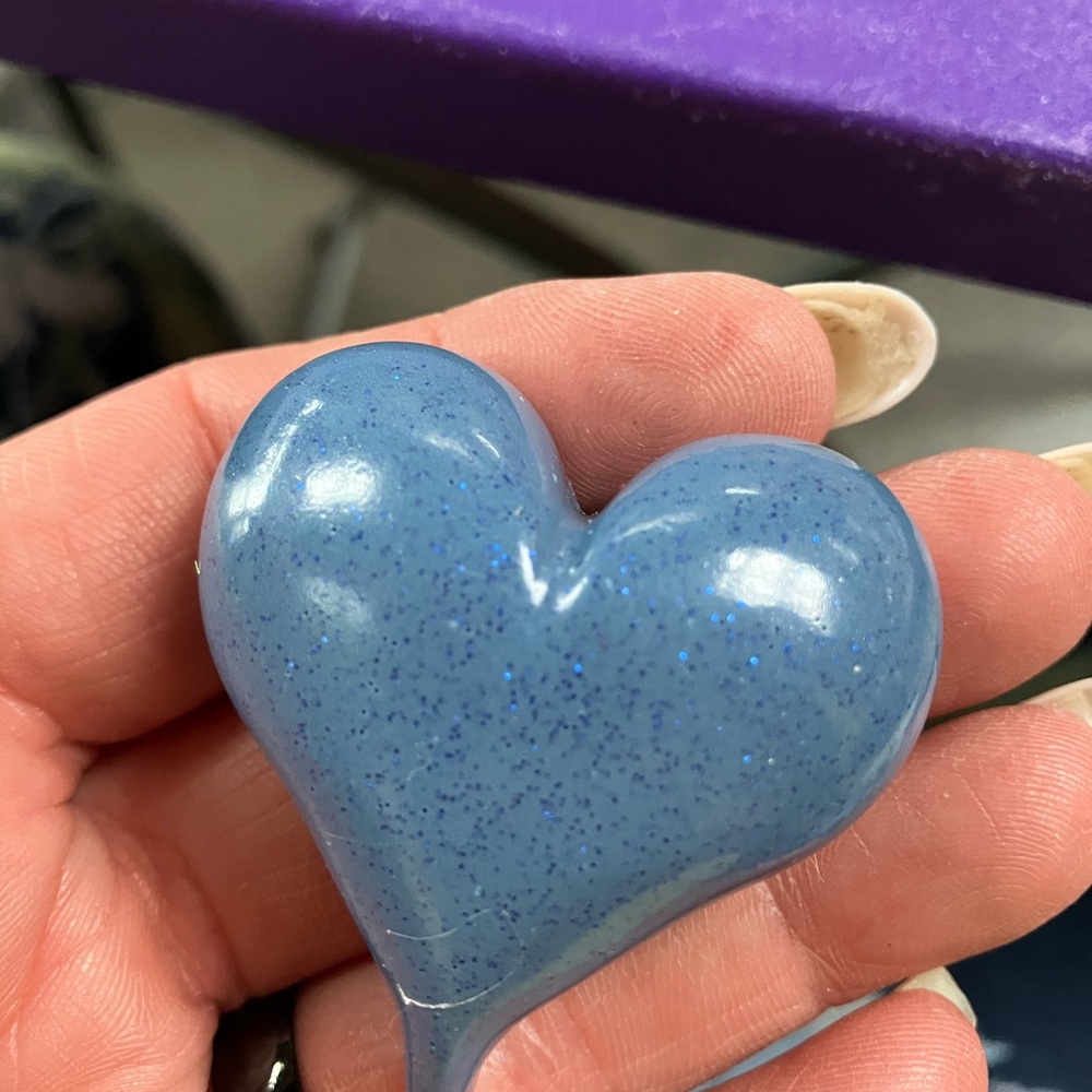 Blue Heart-Shaped Home Accent - Picture 1 of 9